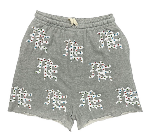 Mixed Emotion Grey ME Logo Shorts