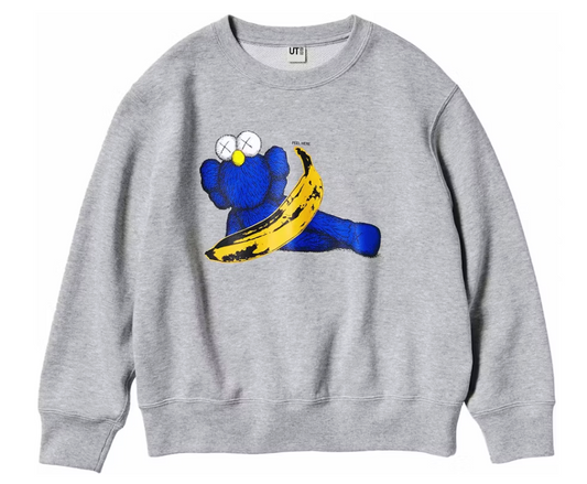 KAWS x Uniqlo Warhol Grey Graphic Crewneck