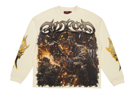Godspeed Steel Sharpens L/S Tee Bone