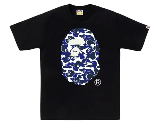 BAPE ABC Camo Big Ape Head Tee Black Navy
