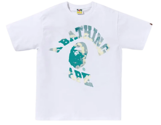 BAPE Tie Dye Twist College Tee White