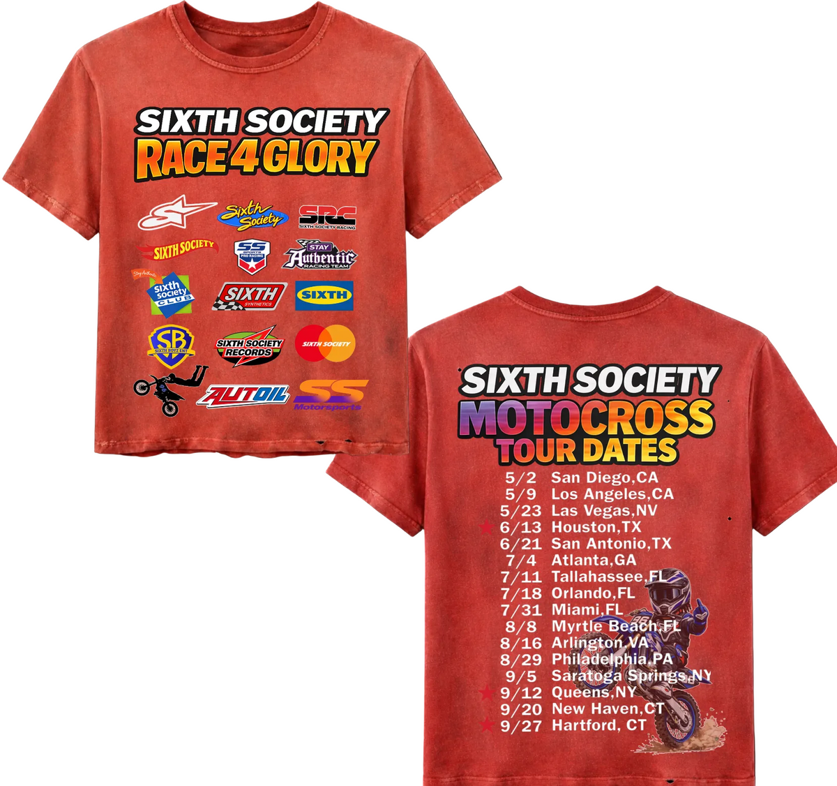 Sixth Society Race4Glory Tee Red