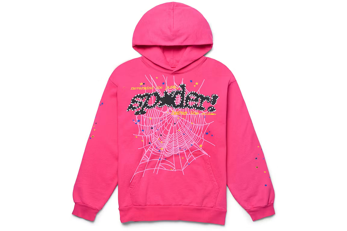 Sp5der PUNK V2 Hoodie Pink