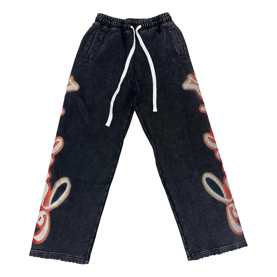 Prestige Co. Red Angel Sweatpants Black