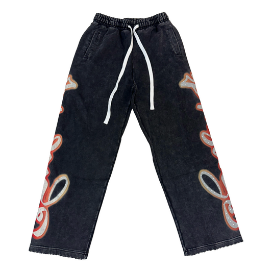Prestige Co. Red Angel Sweatpants Black