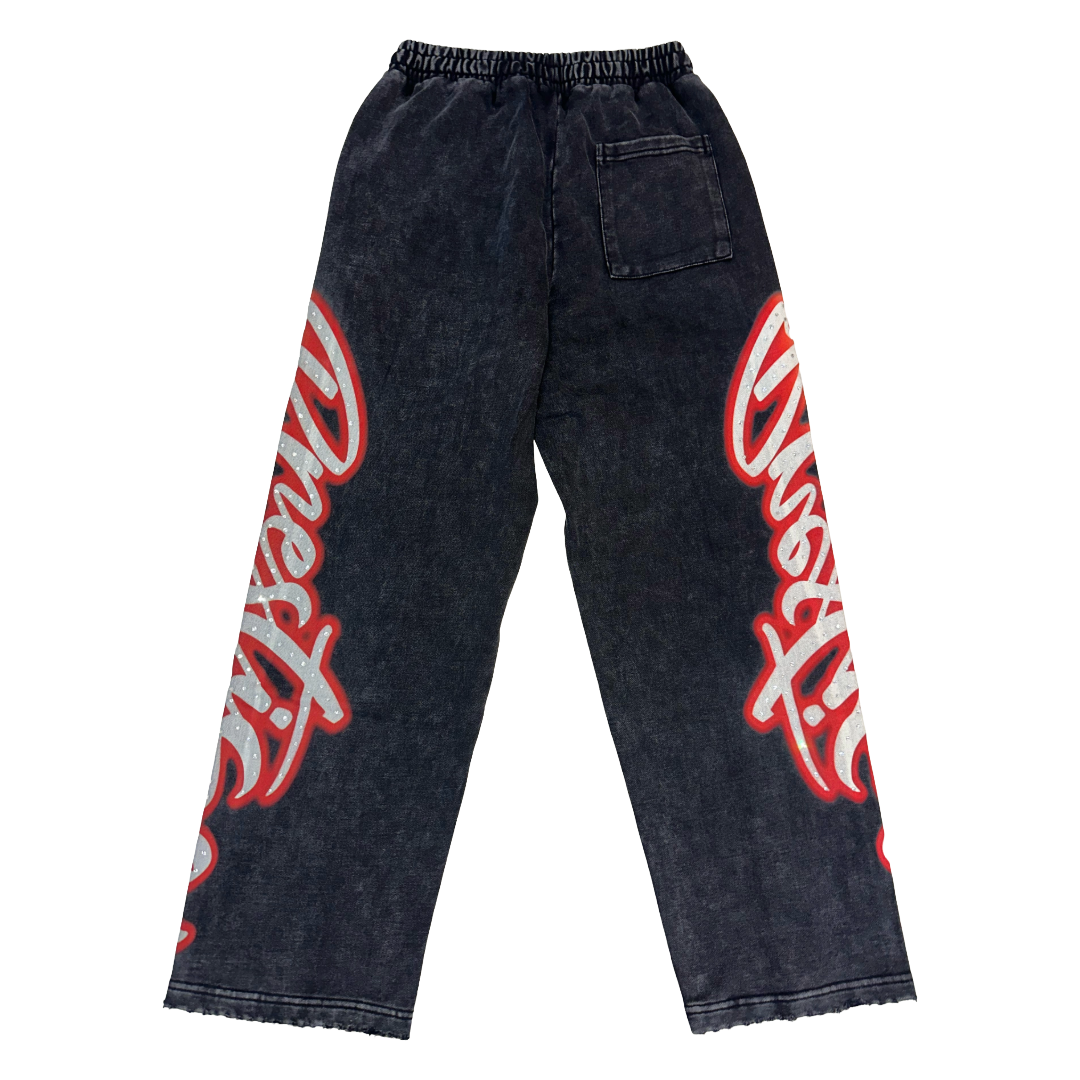 Prestige Co. Red Angel Sweatpants Black