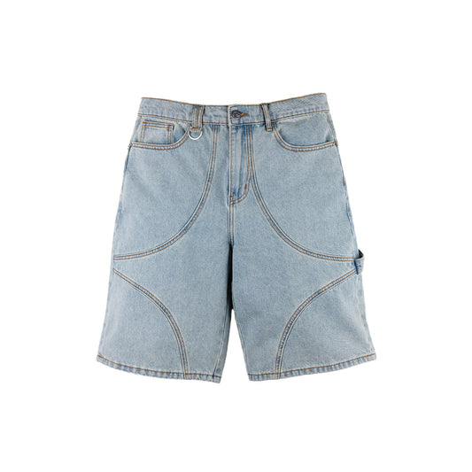 Commons Studios Star Washed Denim Shorts Iceberg
