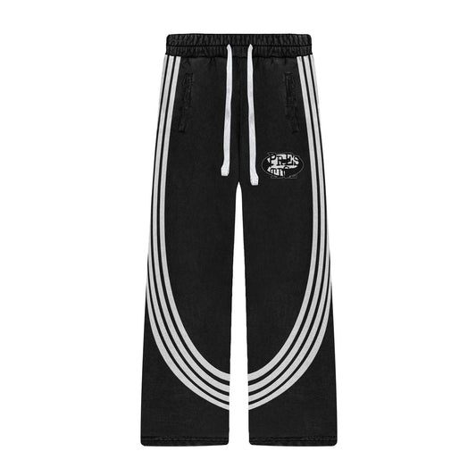 Prestige Co. Striped Sweatpants Black