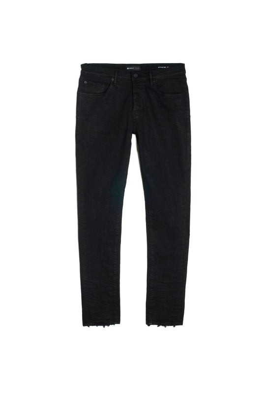 Purple Brand 3/D Resin Black Wax Jeans
