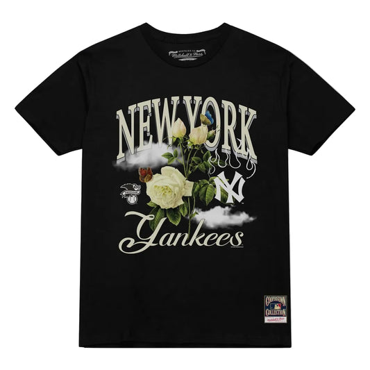 New York Yankees Black Floral Graphic Tee