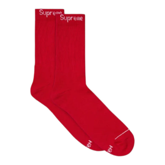 Supreme Hanes Crew Socks Red