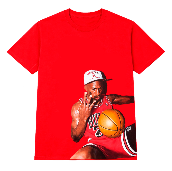 Licensed Graphic Tee Red Snow Wash Jordan 3 Peat