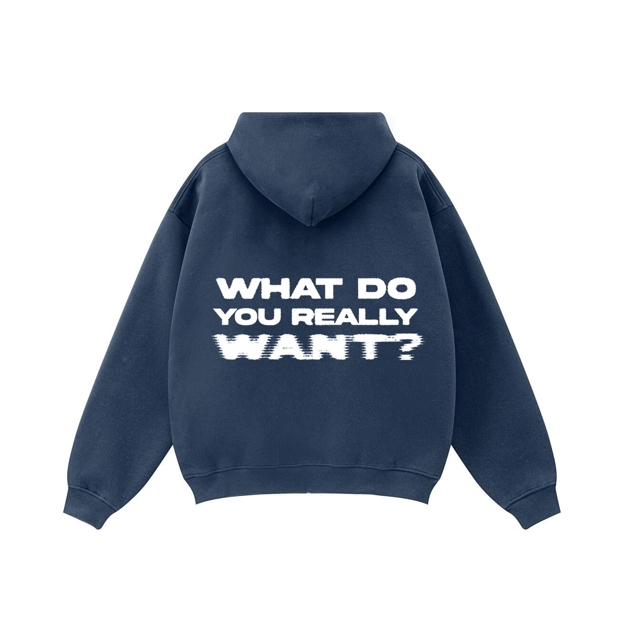 Compliments What Do You Want Navy Zip Up Hoodie