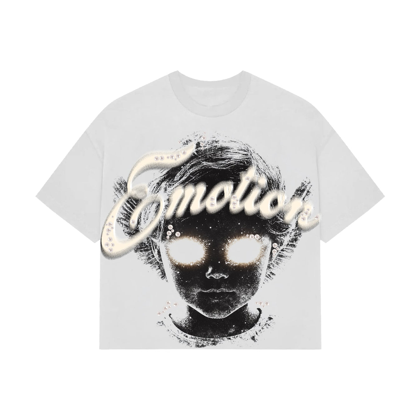 Mixed Emotion Pearl Tee White