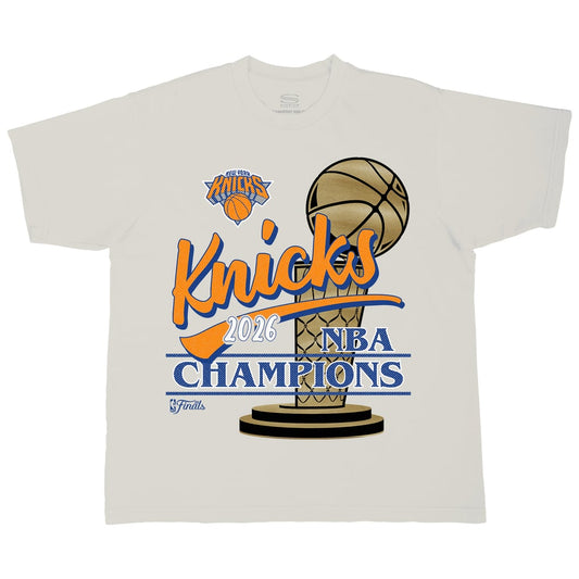 New York Knicks Cream 2026 NBA Finals Champions Tee